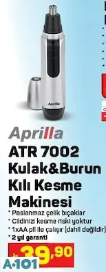 APRİLLA KULAK&BURUN KILI KESME MAKİNESİ APRİLLA KULAK&BURUN KILI KESME MAKİNESİ